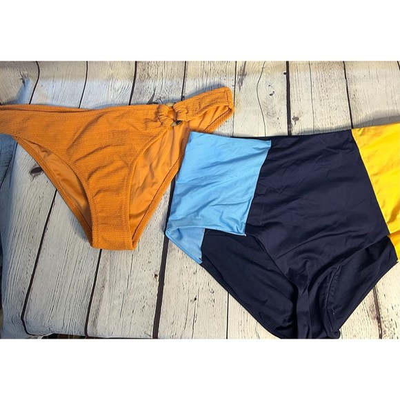 BUNDLE! 4 Different Brands Women's Bikini Bottoms! All SZ L. NWOT. - Picture 1 of 10